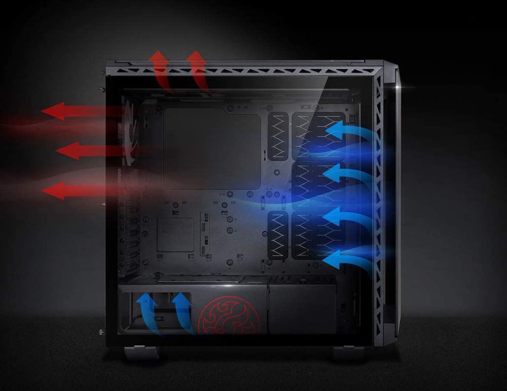 ỏ Case ADATA XPG BATTLECRUISER BLACK  (Mid Tower/Màu Đen) giới thiệu airflow